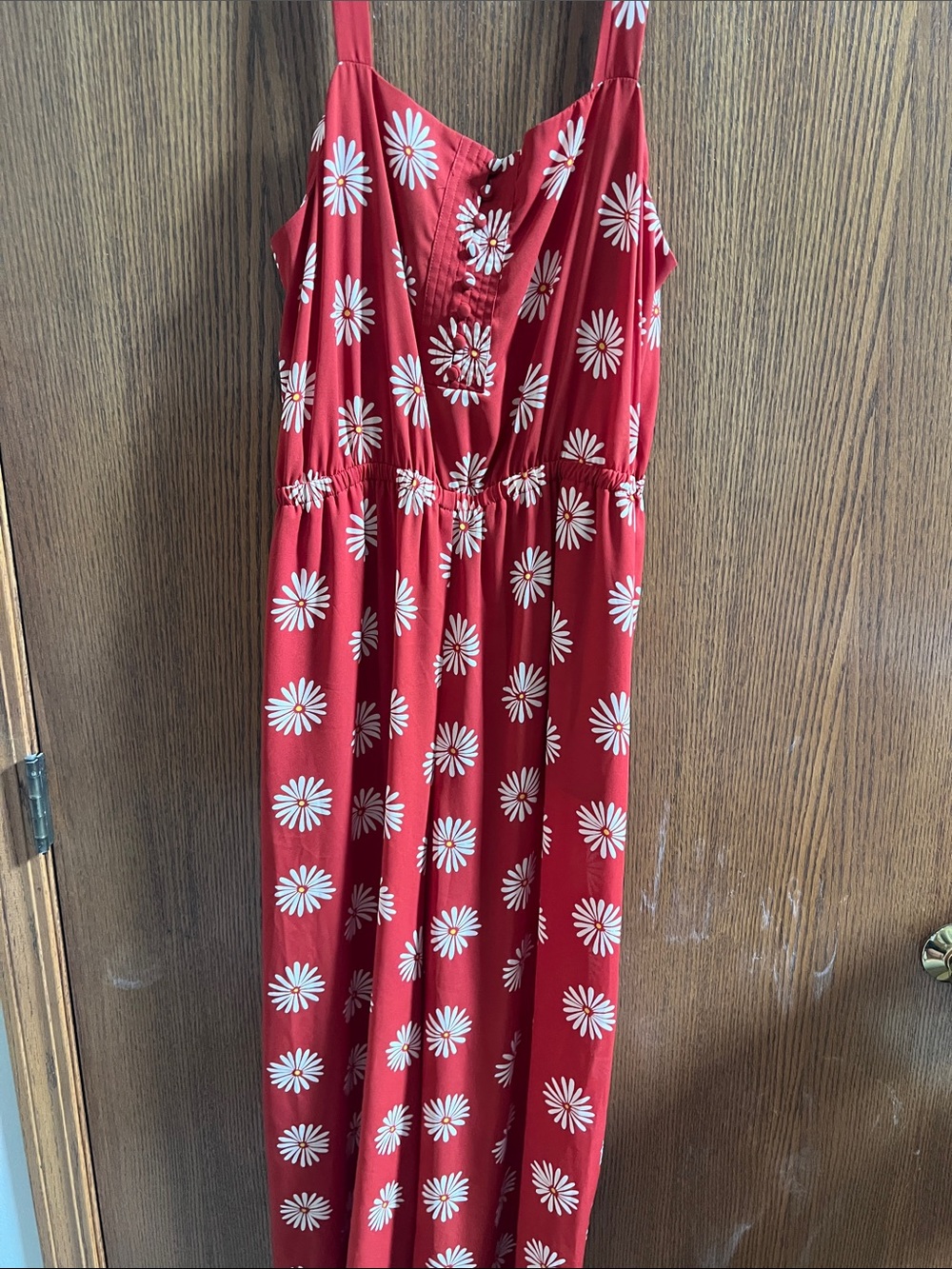 Madewell Red Daisy Print jumpsuit